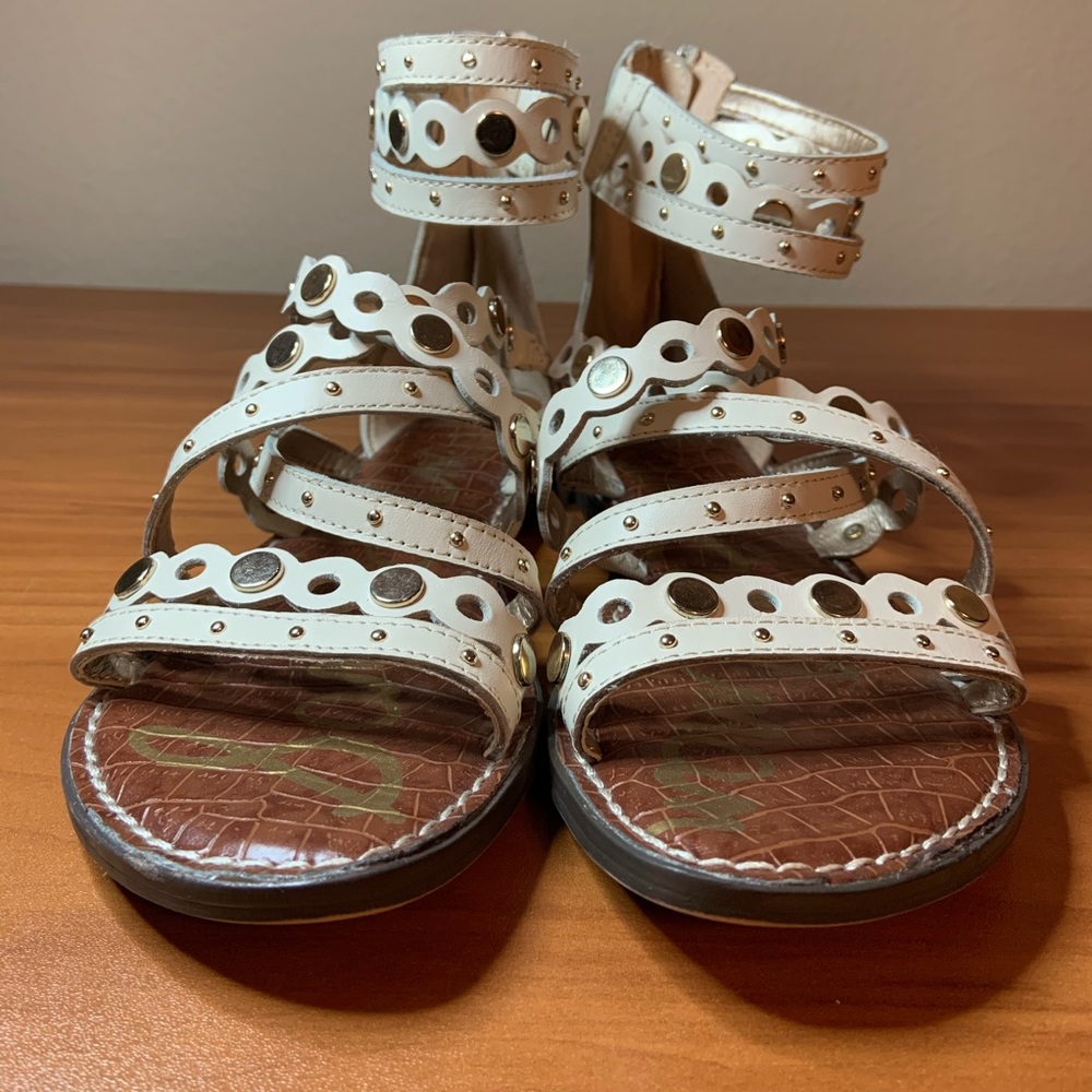 Sam Edelman Cream Gladiator Multi-strap bohemian Sandals 7.5 Summer - Picture 5 of 8